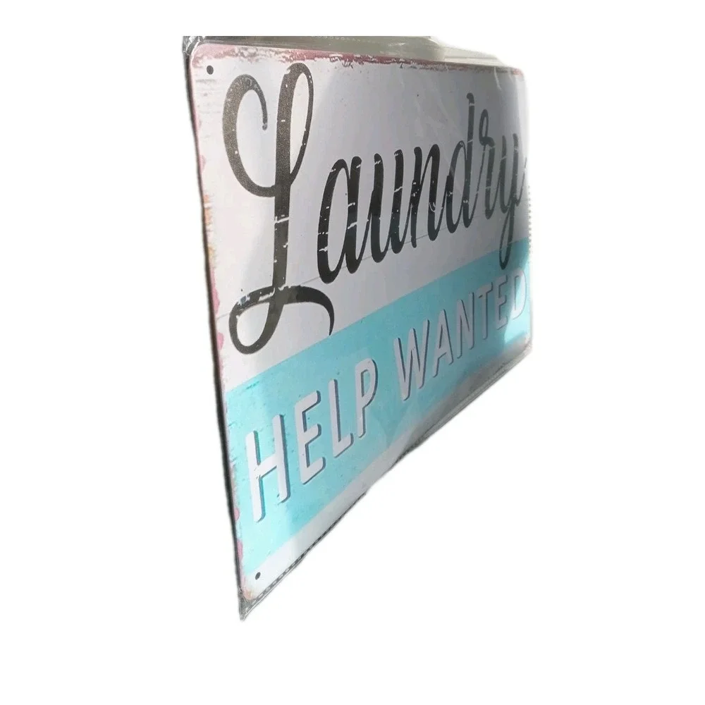New Laundry Help Wanted Vintage‎ Farmhouse Laundry Room Sign Country Wall Deco